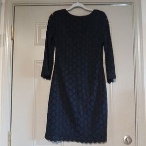 Ronnie Nicole Long Scoop Neckline Sleeve Lace Trim Woman dress Size M